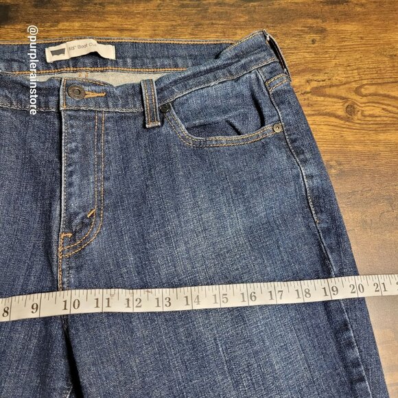 Vtg Levi's Jeans 12 Bootcut High Rise Medium Dark Wash Stretch Denim Western - Picture 7 of 12